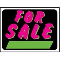 Hy-Ko Fluorescent For Sale Sign 8.5" x 12.5", 10PK A00264